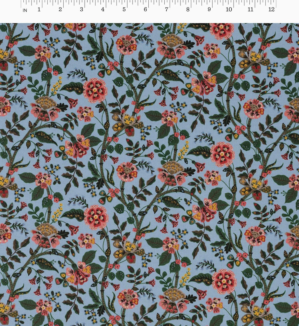 Gracie Cotton Fabric - Slate