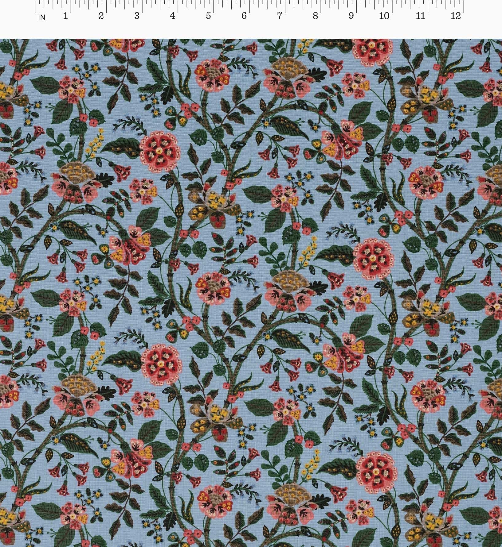 Gracie Cotton Fabric - Slate