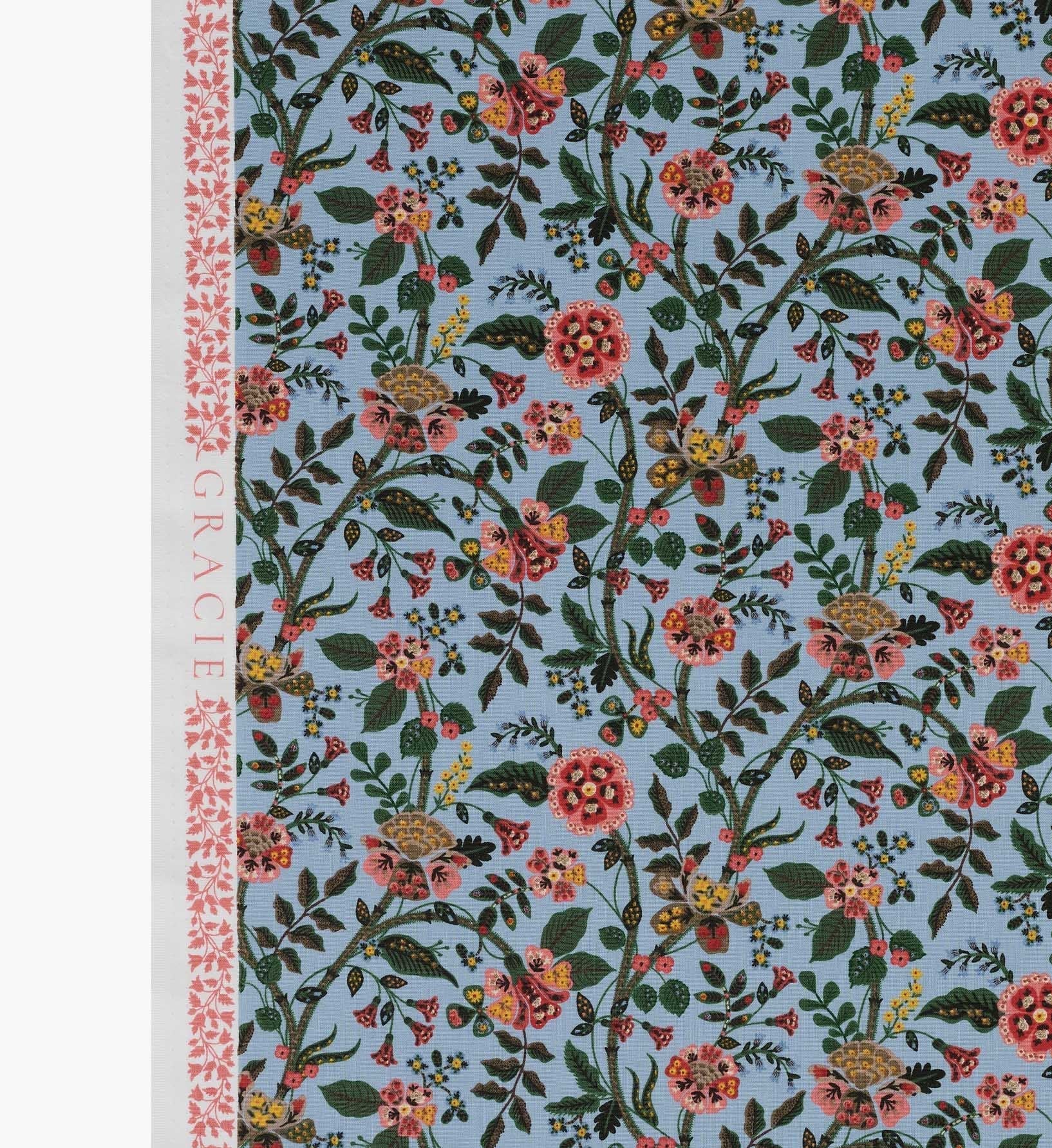 Gracie Cotton Fabric - Slate