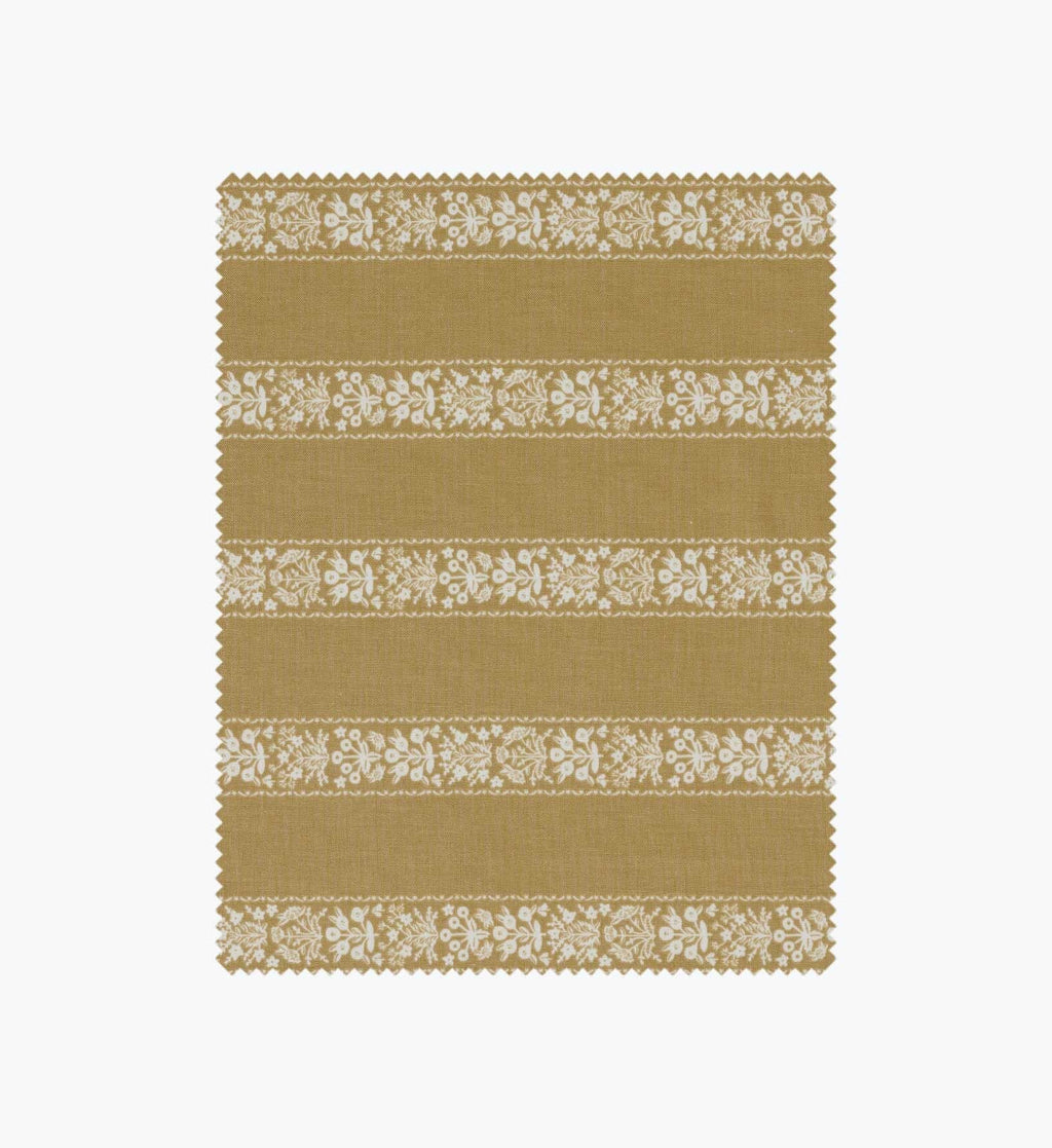 Estee Stripe Cotton Fabric - Orche