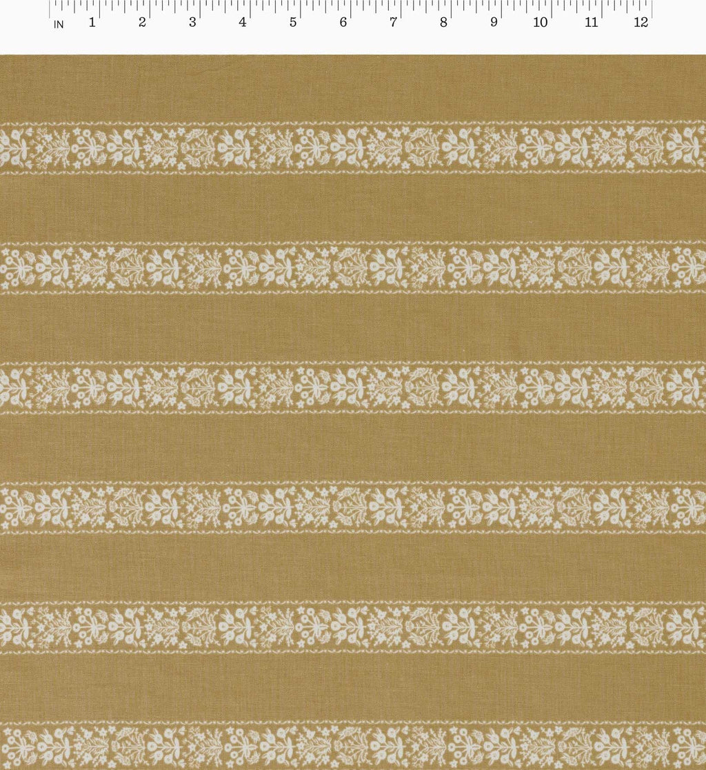 Estee Stripe Cotton Fabric - Orche
