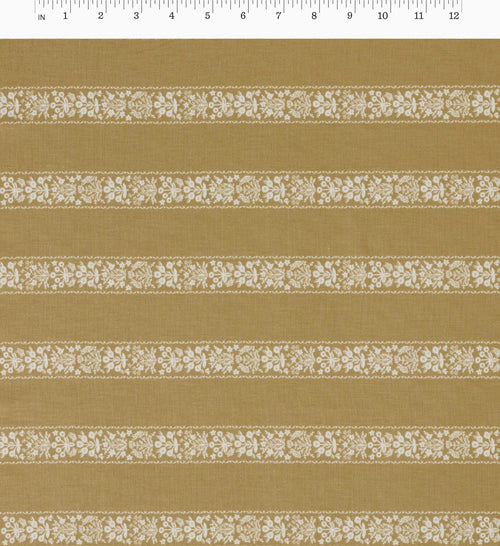 Estee Stripe Cotton Fabric - Orche