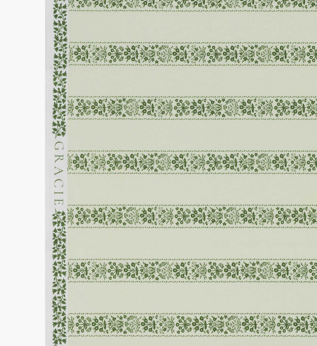Estee Stripe Cotton Fabric - Cream
