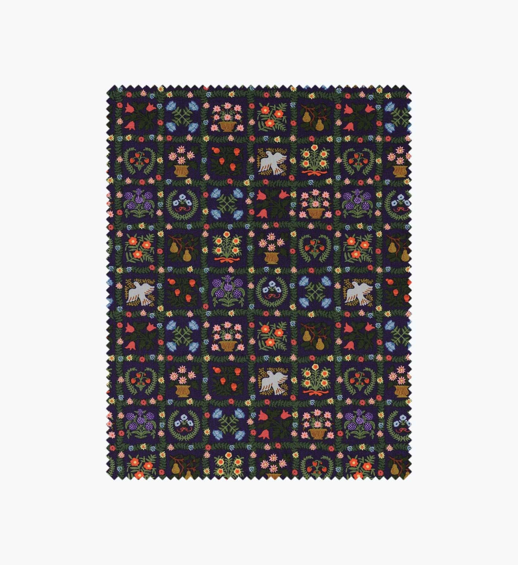 Helena Cotton Fabric - Navy