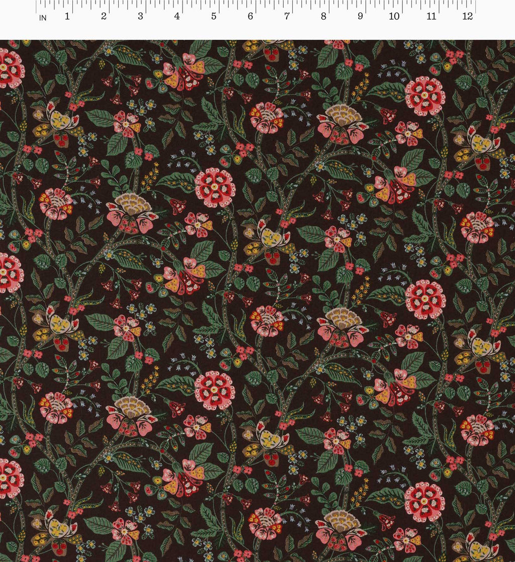 Gracie Rayon Fabric - Cocoa